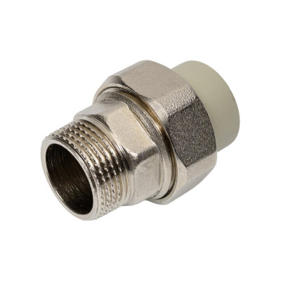 Муфта комбинированная разъемная TEBO PPR, 20x3/4 НР, серый 016020903