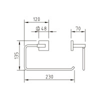 Держатель туалетной бумаги CLEVER VENTU 98657