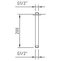 Потолочный кронштейн CLEVER ROOF 200 мм 98005