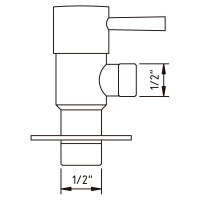 Угловой вентиль CLEVER DESIGN 1/2" x 1/2" 40011