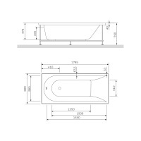 Фронтальная панель для ванны AM.PM Spirit 180х80 см W72A-180-080W-P2