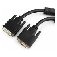 Кабель DVI-D Cablexpert dual link, экранировка, ферритовые кольца, 25M/25M, 10м, пакет, черный CC-DVI2-BK-10M