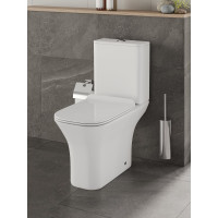 Безободковый унитаз-компакт Orange C02-000w с микролифтом, белый