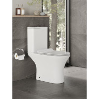 Безободковый унитаз-компакт Orange C01-000w с микролифтом, белый