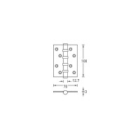 Универсальная петля ARCHIE латунь A010-C 100х70х3-4BB-1U 903082042763