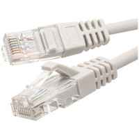 Патч-корд компьютерный U/UTP SUPRLAN Cat.5e 4x2 26AWG /7x0.16mm/ Cu LSZH серый 2м 10-0143