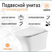 Подвесной унитаз Orange безободковый C02-100W