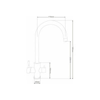 Смеситель для кухни с переключателем на питьевую воду OSGARD GRON PLUS антрацит 85973 940000001241