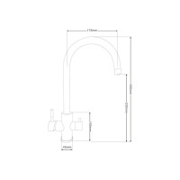 Смеситель для кухни с переключателем на питьевую воду OSGARD GRON PLUS латте 86973 940000001242