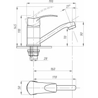 Смеситель для кухни Профсан ПСМ тип См-УмОЦБА, См-МОЦБА PSM-215-023