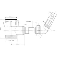 Носик для сифона McAlpine ф11/2внут./нар. 40ESW