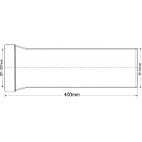 Фановая труба McAlpine прямая 400 мм (глад.) MRWCE-CON1-400