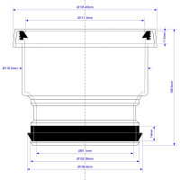 Соединитель McAlpine пластик, ф110 длина 109 мм MRDC1A-GR