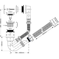 Полуавтомат McAlpine пластиковый (кнопка) с кол. (Lперелива=500мм) MRB4CB