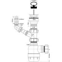 Сифон McAlpine с носиком ф-40 MRSK3