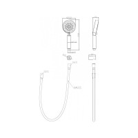 Ручной душ со шлангом и держателем BelBagno BB-DFS-5-CRM