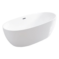 Акриловая ванна VINCEA 1860х885х605, цвет белый, слив-перелив в комплекте, хром VBT-405-1860