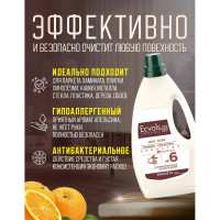Средство гипоаллергенное для мытья пола Ecvols №6 с эфирными маслами (апельсин), 1 л 00.06fl1000