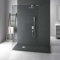 Поддон для душа VINCEA из искусственного камня, 900x900x25, антрацит VST-4SR9090A