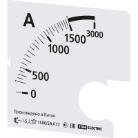 Шкала TDM ELECTRIC ш72 1500/5а-1.5, для а72 х/5а SQ1102-2067