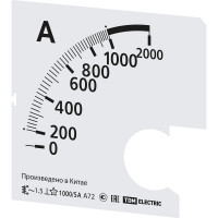 Шкала TDM ELECTRIC ш72 1000/5а-1.5, для а72 х/5а SQ1102-2065