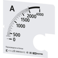 Шкала TDM ELECTRIC ш72 2000/5а-1.5, для а72 х/5а SQ1102-2068