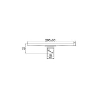 Сливной трап для душа ORANGE 80x200 мм, черный TR01-009b