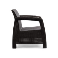 Набор из двух кресел WORKY искусственный ротанг, мокко, без подушек, 73x70x79 см. ARD257800