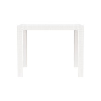 Садовый стол WORKY ротанг, 94x94x74 см, белый ARD257751