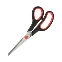 Ножницы Attache 190 мм, с пластиковыми прорезиненными ручками, красный/черный 1241651