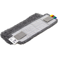МОП плоский A-VM, 40x13 см, микрофибра, петлевой, ухо+карман, СЕРЫЙ MF2160