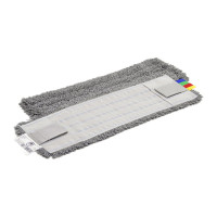 МОП плоский A-VM, 50x15 см, микрофибра, петлевой, ухо+карман, СЕРЫЙ MF2165