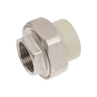 Муфта комбинированная разъемная TEBO PPR, 25x3/4 ВР, серый 016020805