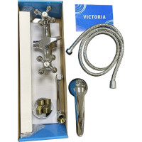 Смеситель двухрычажный Victoria керамическая кран-букса, 1/2", толстый корпус CROSS-9