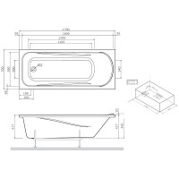 Фронтальная панель для ванны AM.PM Sense New А0 170х70 см W76A-170-070W-P