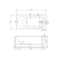 Фронтальная панель для ванны AM.PM X-Joy, А0 150х70 см, W88A-150-070W-P