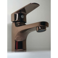 Смеситель для раковины ORANGE Loop розовое золото M26-021rg