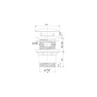 Универсальный донный клапан Orange бронза X1-004br