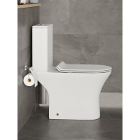 Безободковый унитаз-компакт Orange C01-000w с микролифтом, белый