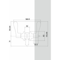 Ручка KNOB BUSSARE фиксатор WC 37-03 CHROME 940000001263