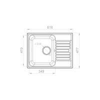 Мойка GRANFEST QUARZ GF-Z 13 чаша с крылом, 620х480 мм, песок 444899