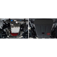 Защита картера + комплект крепежа АвтоБроня cталь, Sollers Atlant 2022-, V - 1.9D, 2.7D 111.01601.1