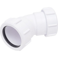 Отвод McAlpine на 135 градусов, компрессионный, Ду=40мм х Ду=40мм., белый 40B-WH