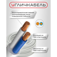 Провод пвс 2x2,5 (бухта 100м) Угличкабель P1Э2D0000000000-10