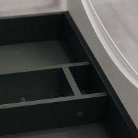 Тумба подвесная BOND 80см белая глянцевая с черной раковиной T01800-S05B