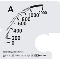 Шкала TDM ELECTRIC ш72 1000/5а-1.5, для а72 х/5а SQ1102-2065