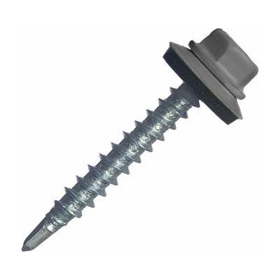 Кровельный оцинкованный саморез STARFIX 4,8x29 мм, RAL 7024, 80 шт. SMP2-44592-80