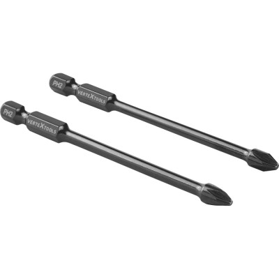 vertextools НАБОР БИТ IMPACT TORSION PH2x90 2шт. IP-TR-PH2-90-2