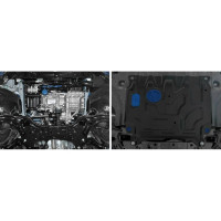 Защита картера и КПП Rival для Hyundai Solaris II V - 1.4; 1.6 2017-2020/Hyundai Sola 111.2369.1