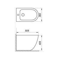 Напольное биде BelBagno SFERA-R BB2141B